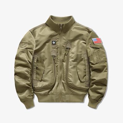Nouvelle Veste Militaire à Ventilateur Pilote de l'Air Force Veste Simple Uniforme de Baseball pour Homme Veste Tactique à Col Montant pour Homme