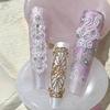 Künstlerische französische Barock Phalaenopsis Orchideen Herz Silikon Nagelkunstform für Handwerksdekoration