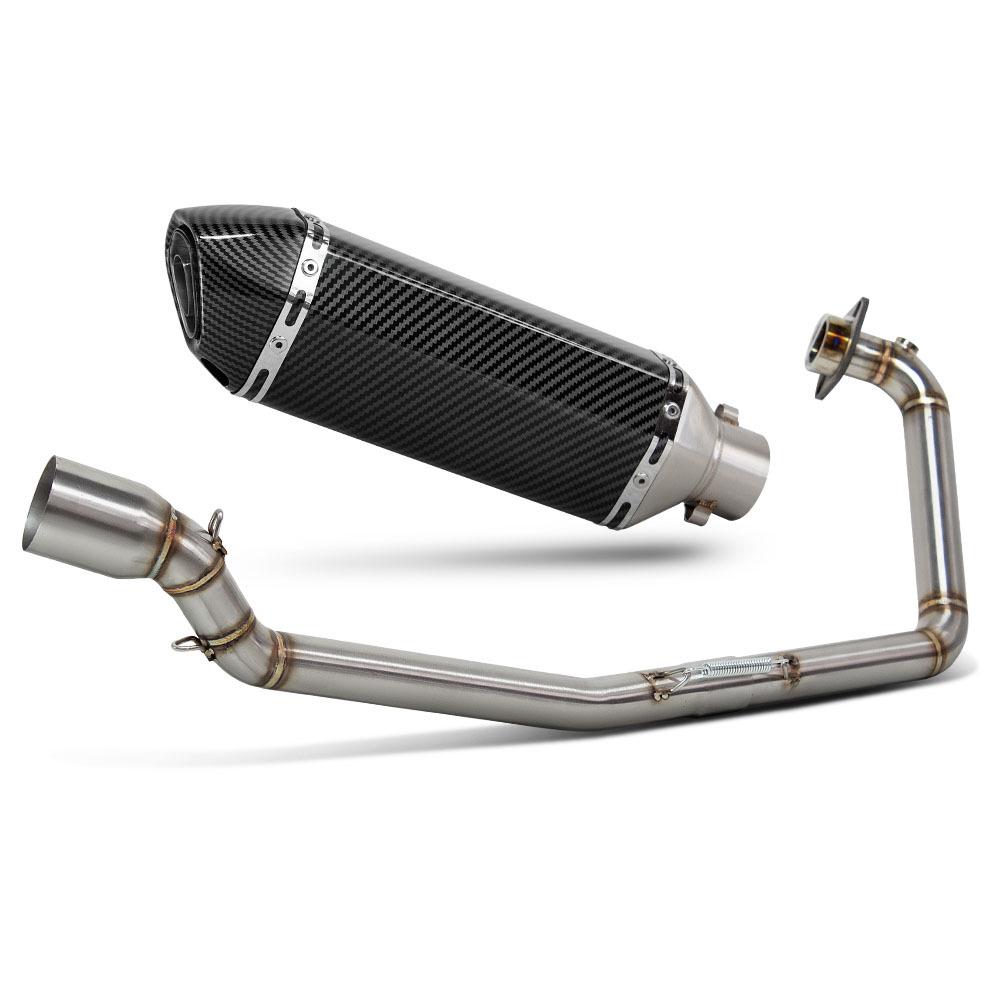 Stainless Steel Modified Exhaust Front for GSX-R150 with 370mm Small Hex Tail