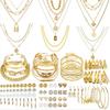 Elegant Zircon & Imitation Pearl Alloy Jewelry Set - 67 Pieces
