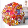 1 pièce Parapluie d'extérieur Rainbow Friends à ouverture/fermeture automatique - Design portable à 3 plis avec structure en fer à 8 baleines, Parfait pour les fans, les voyageurs, le quotidien