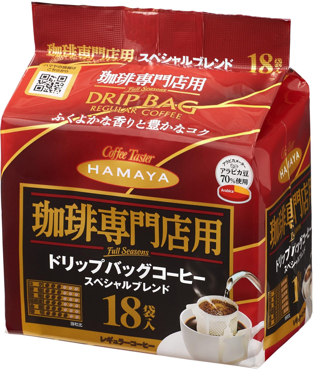 

Hamaya Full Seasons Special Blend for Coffee Specialty Stores 7g x 18P