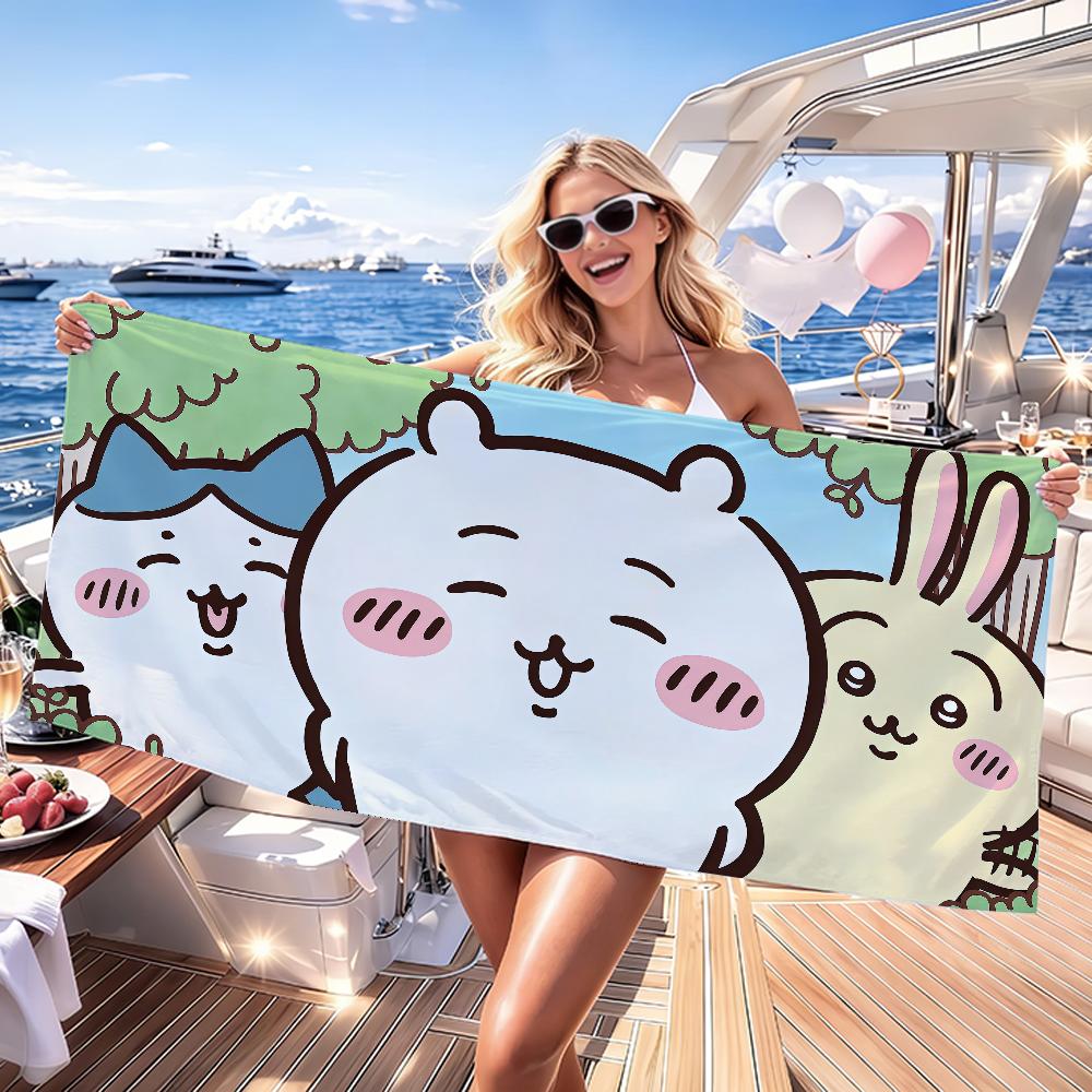 Cute C-Chiika-waS Towel Quick Drying Beach Towels Are Suitable For Swimming Pools Camping Yoga And The Gym