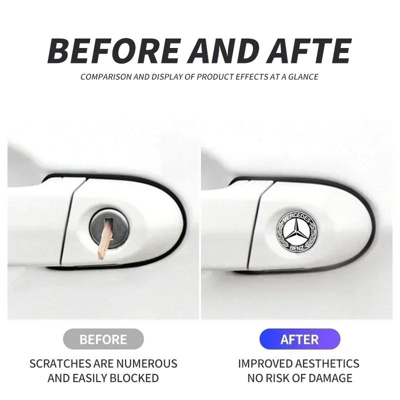 XDFMN1 Hot 2026 For Benz Car Door Keyhole Sticker Key Hole Lock Protection Anti-blocking Dustproof Stickers For Mercedes Benz W211 W204