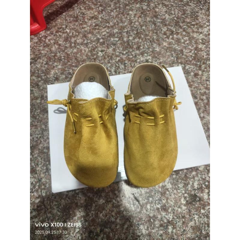 New Retro Women's Half-slipper Shoes with LACES and Thick-soled Soles