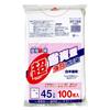 Japan Pack Garbage Bags, White, Semi-Transparent, 45L, 80cm X 65cm X 0.011mm Thick, Environmentally Friendly, Ultra-Resource-Saving Poly Bags, Embosse