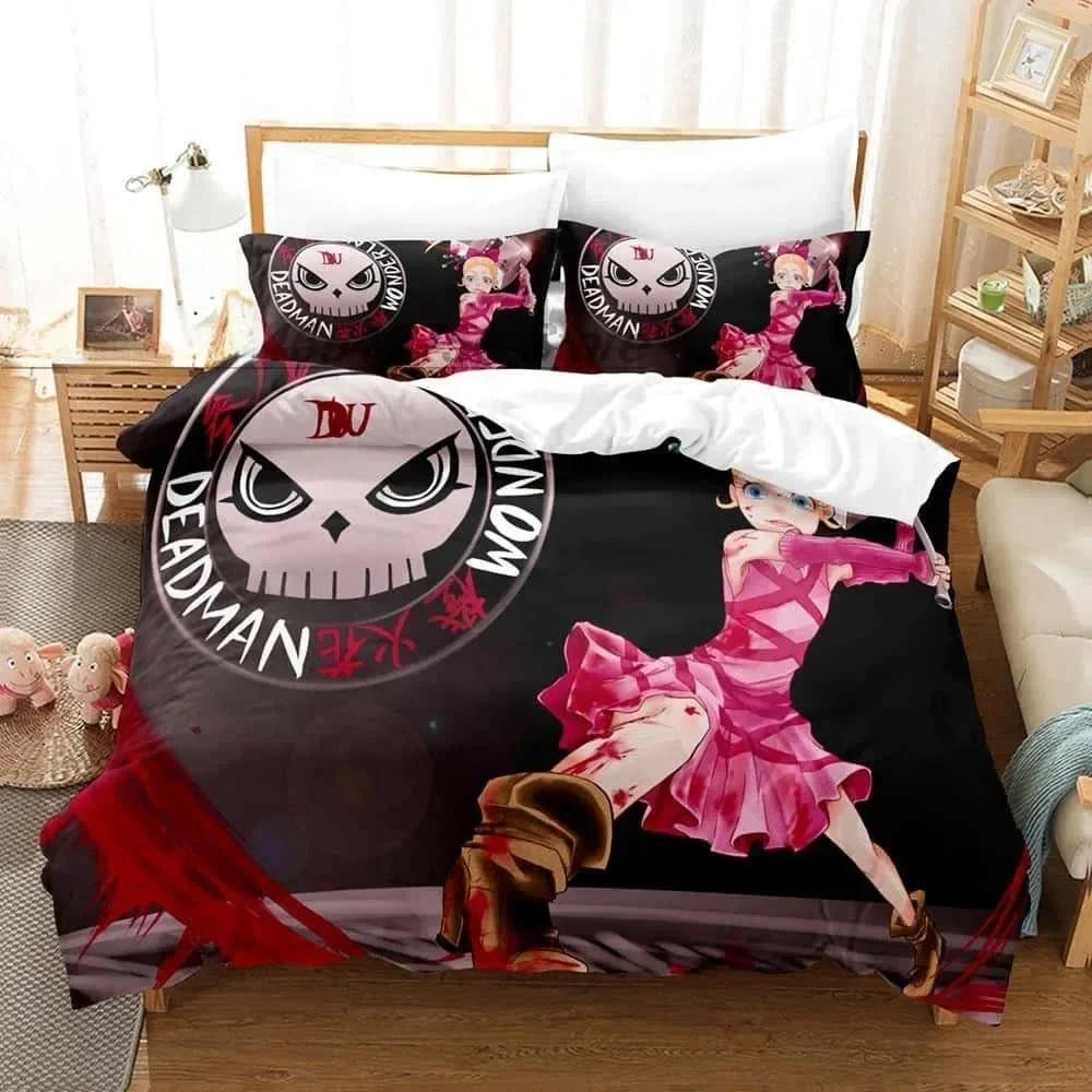 3D Anime Deadman Wonderland Printed Bed Set Duvet Cover Pillowcase Bedding Set Bed Linen Sheet Quilt Cover Full Queen King Size