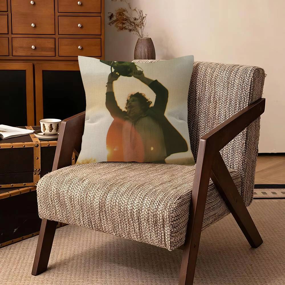 Movie Horror The Texas Chainsaw Massacre Decorative Room Aesthetics Pillow Case Home Decor Bedroom Sofa Bed Pillow Cover x