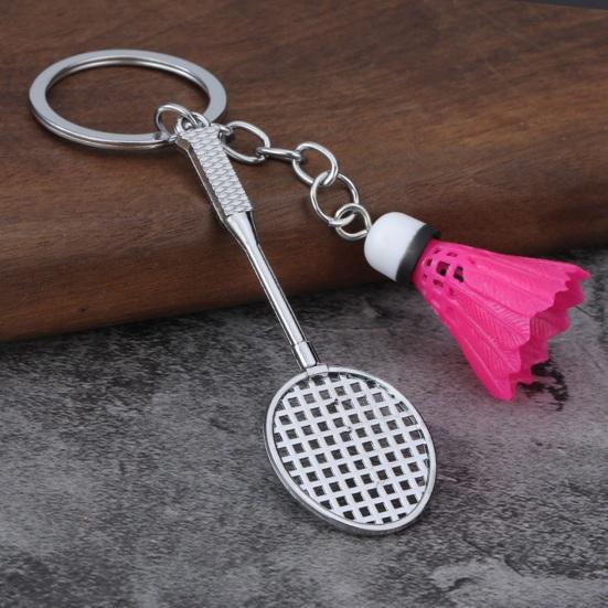 Keychain Pendant Simulated Badminton Racket Charm Mini Key Chain Zinc Alloy Pendant Personalized Bag Accessories