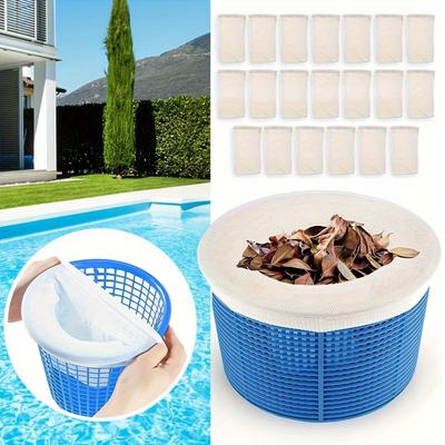 20pcs,Not Including Pool Skimmer, Pool Skimmer Socks, Filters Baskets, Skimmers Cleans Debris And Leaves For In-Ground And Above Ground Pools