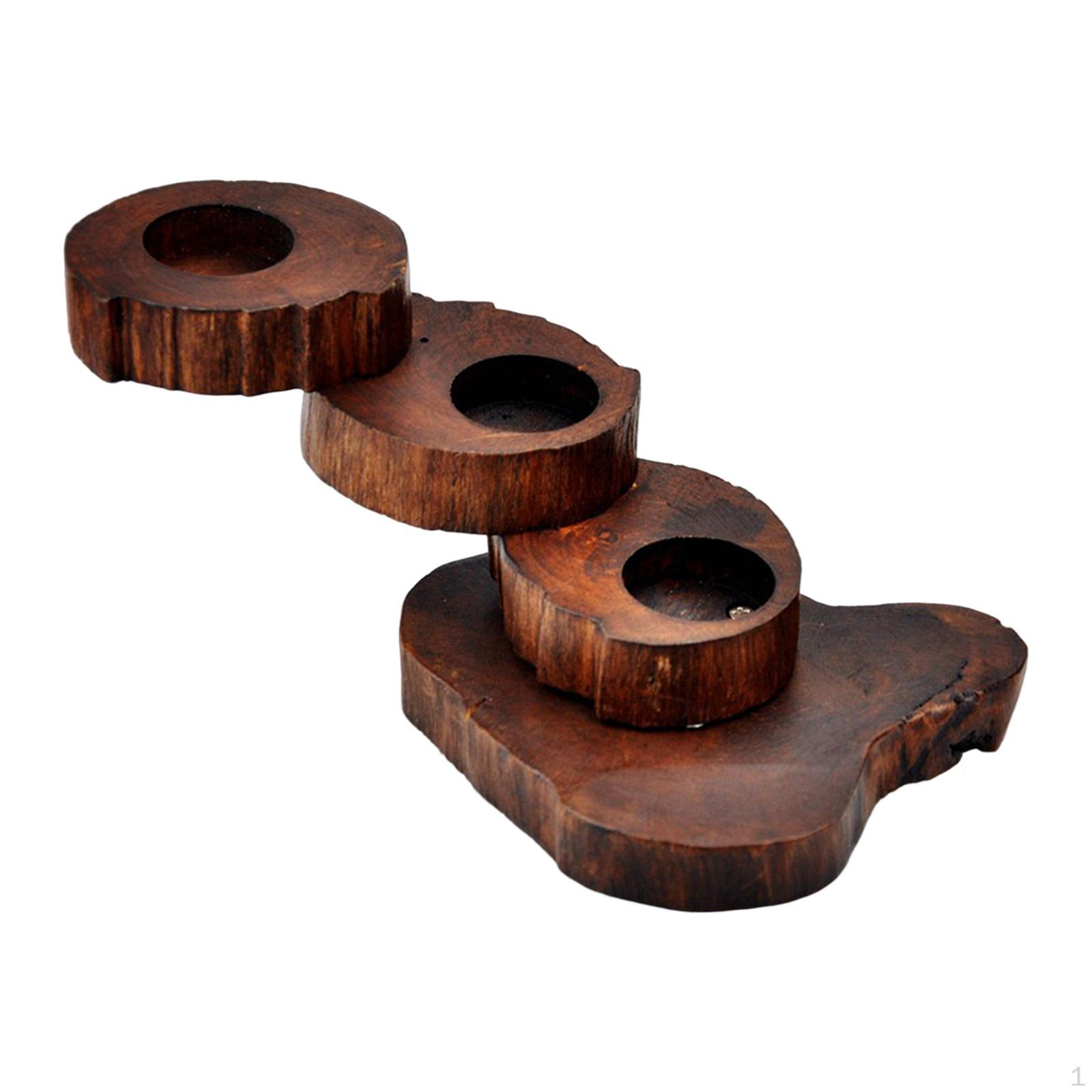 Набор деревянных сервировочных блюд для элегантного ужина 3 Tire