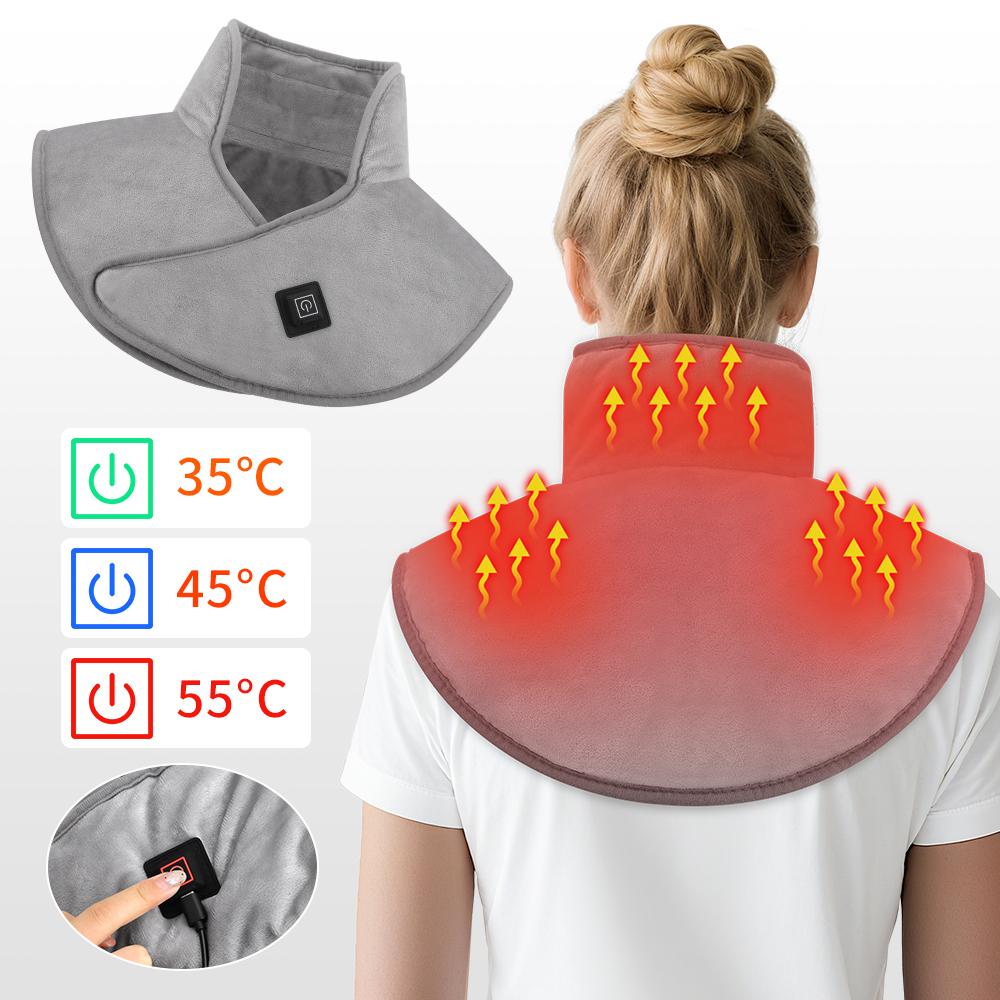 Electric Heating Shoulder Neck Pad Cervical Wrap 3 Gears Thermal Compress Shawl Household Warm Back Shoulder Body Blanket