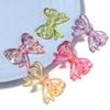 10 Stück/Los 29×23mm Acrylperlen Transparent Gemischte Farbe Schleifenform Lose Perlen DIY Handykette Kopfseil Schmuckzubehör