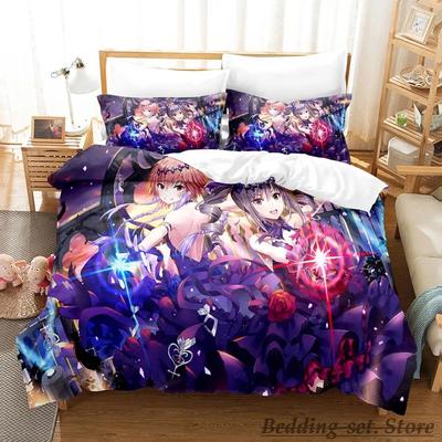 Novo Conjunto de Cama THE iDOLM@STER Cinderella Girls Starlight Stage Desenho Animado Anime Conjunto de três peças Adulto Criança Quarto Conjuntos de Capa de Edredom