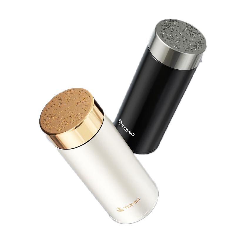 TOMIC Pure Titanium Portable Insulated Tea Mug, 260ml