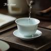 Antique Tea Mugs Gaiwan Set Tool Ceramic Cup 100ml Bowl Gaivan Mug Yingqing Saw Clay Drinkware Simple Supplies Porcelain Chawan
