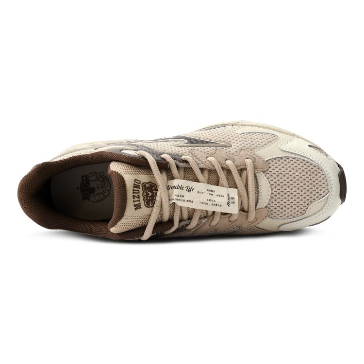 Mizuno Yongpu Coffee X  Racer S Series Retro Trend Shock Absorbing Non-Slip Wear-Resistant Breathable Low-Top Running Shoes Unisex sneaker D1GH223517