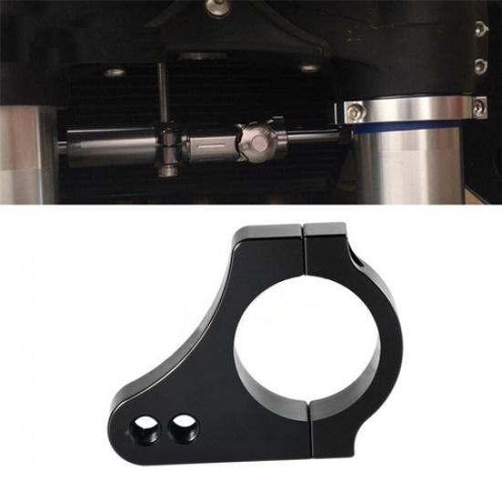 Universal Black Motorcycle Steering Damper Fork Bracket Reduce Lever Vibration