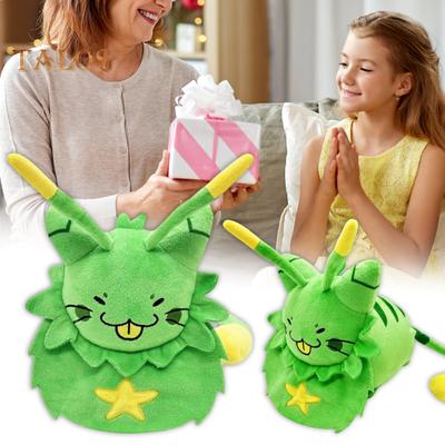 Plüschkatzenpuppe, pelzige Alienkatze, gefüllte Plüschtiere, Puppenspielzeug, grüne Katze, Spiel, Cosplay-Figur für Freunde, Kinder, Fans, Geschenk