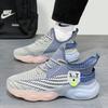 Men Sports Running Shoes Fashion Black Casual Shoes Summer Outdoor Comfort Breathable Mesh Light Shock-absorption Sneakers Men