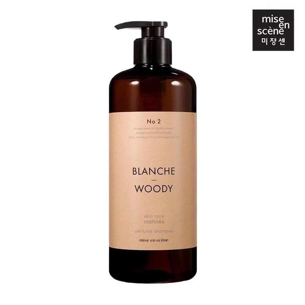 

mise en scène skincare perfume shampoo blanche en woody scent 900ml