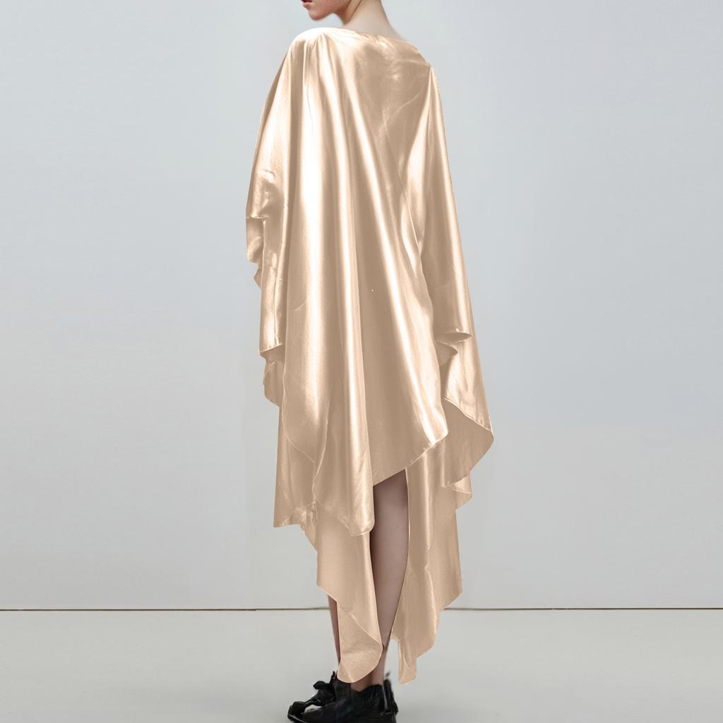 Women's Fashion Casual Solid Color Irregular Hem Long Sleeve Top