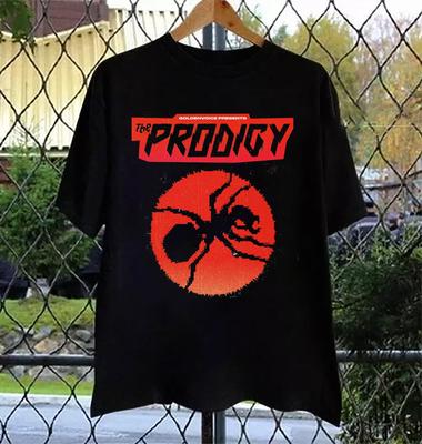NOWA Koszulka z Krótkim Rękawem Czarna The Prodigy Band 2025 na Koncert Wszystkie Rozmiary SS42 Koszulka Unisex