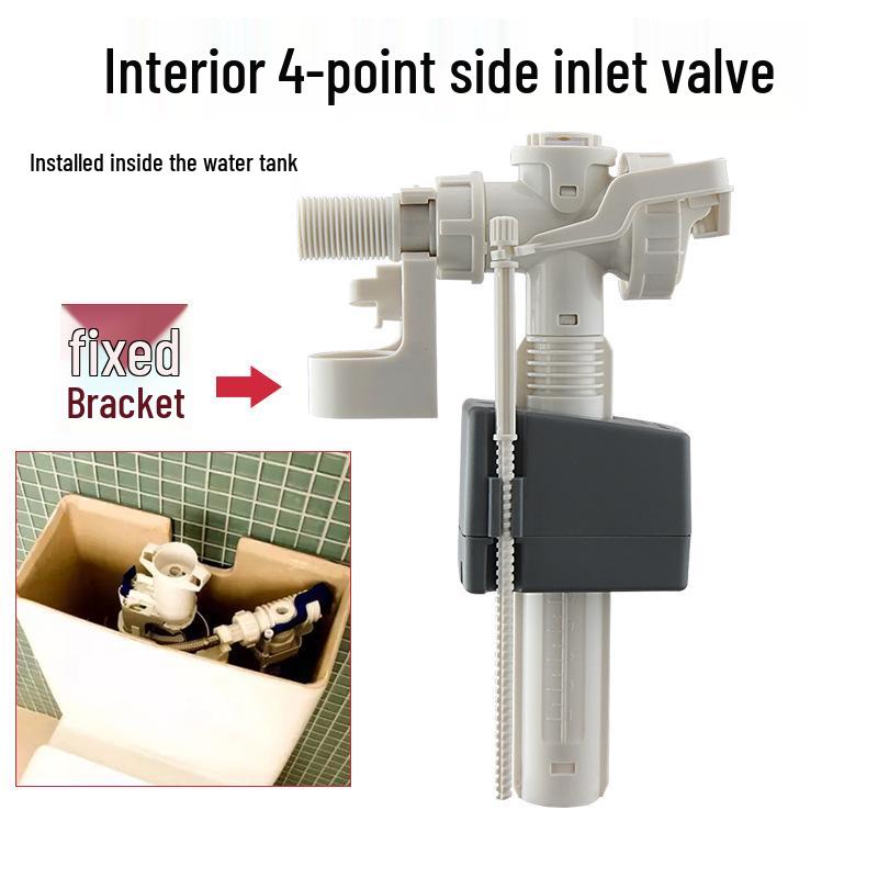 Uniwersalny zawór napełniający z bocznym dopływem do toalety i zawór stopowy