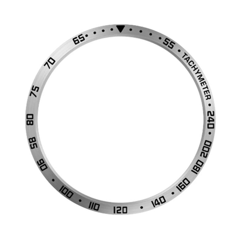 Metall-Lünettenring für Samsung Galaxy Watch 8 7 6 5 4 44mm 40mm Zeit-/Geschwindigkeits-Skalenrahmen Schutzring für Galaxy 8 6 Classic 46mm