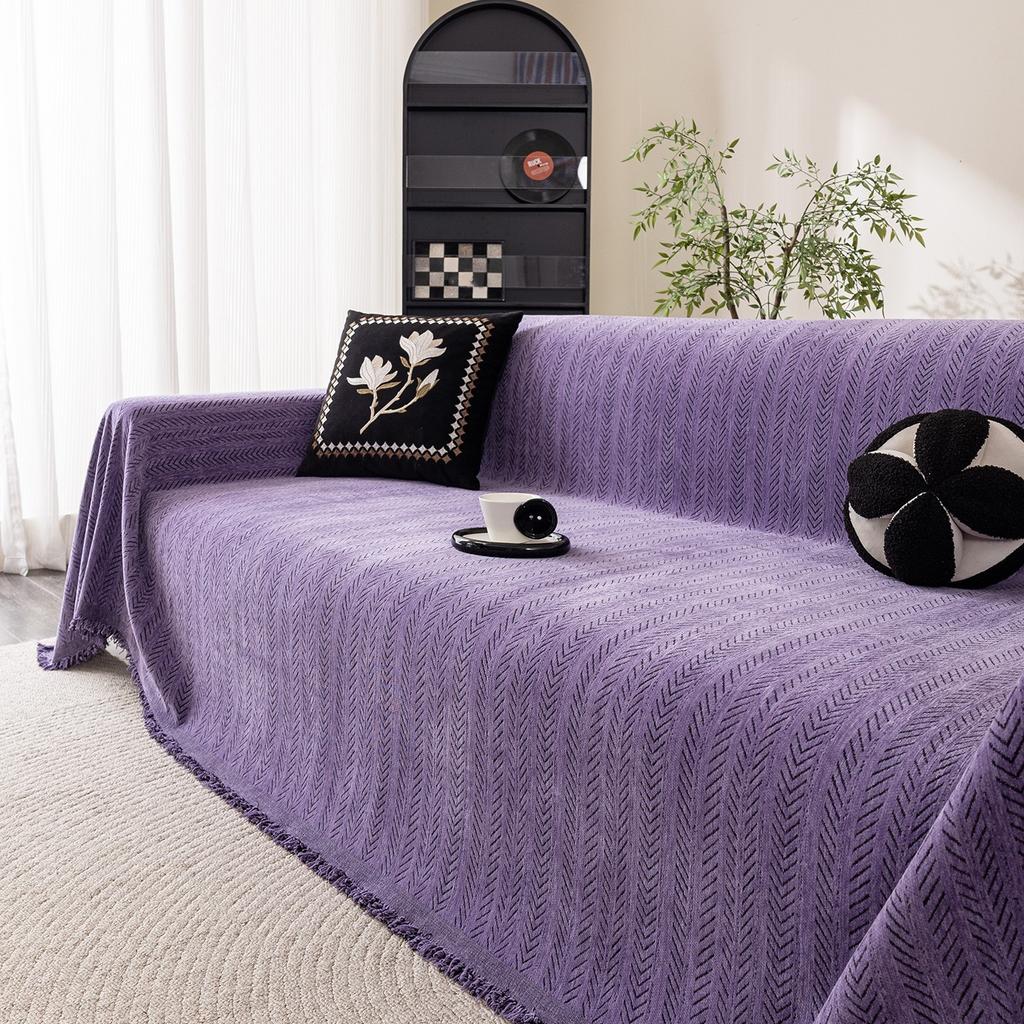 Chenille Full Coverage Slip Resistant Sofa Cover Cat Scratch Proof One Piece Throw Advanced Universal Protector