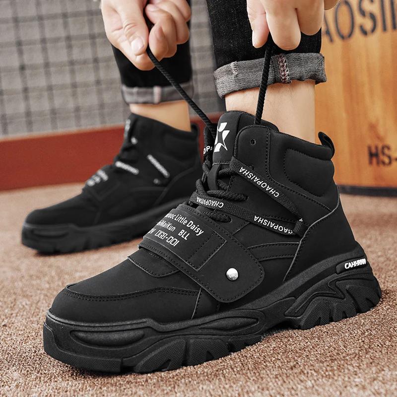 Casual Sneaker Ankle Boots Men's Sneakers Sports and Leisure Shoes for Men Soft and Comfortable Outdoor Boots Wear-resistant