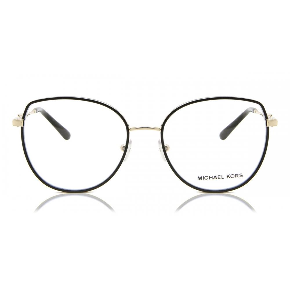 

Michael Kors Mk3066j Empire Round 1014 Women Eyeglasses Light Gold Black/53-17-140