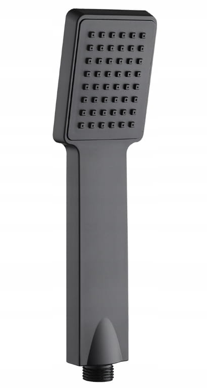 Orca rectangular matte black shower head