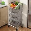 Stainless Steel Multi-layer Kitchen Storage Cart