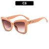 Luksusowe okulary przeciwsłoneczne Cat Eye damskie Vintage Fashion Oversize Mirror Sun Glasses damskie Retro Summer Style Duże oprawki