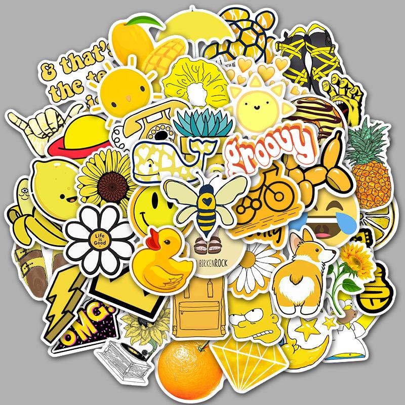 50 Pieces of Non-repeating Graffiti Sticker Decals for Luggage, Suitcase, Skateboard, and Waterproof Car Stickers