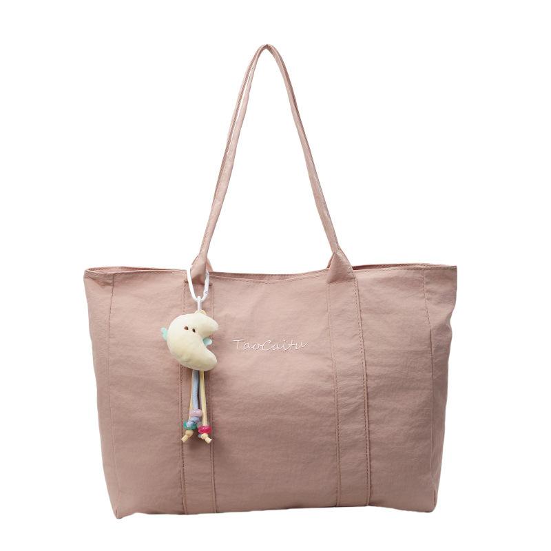 Casual Cloth Bag Women's Bag New Simple Large-capacity Shoulder Bag College Student Commuter Tote Bag