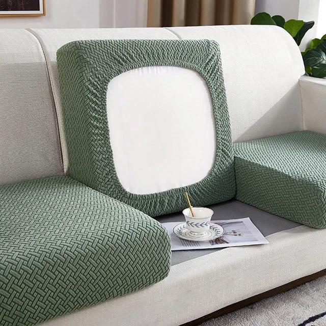 Thick Jacquard Sofa Seat Cushion Cover Funiture Protector Couch Covers For Sofas Anti-Dust Removable Seat Slipcover Kids Pets