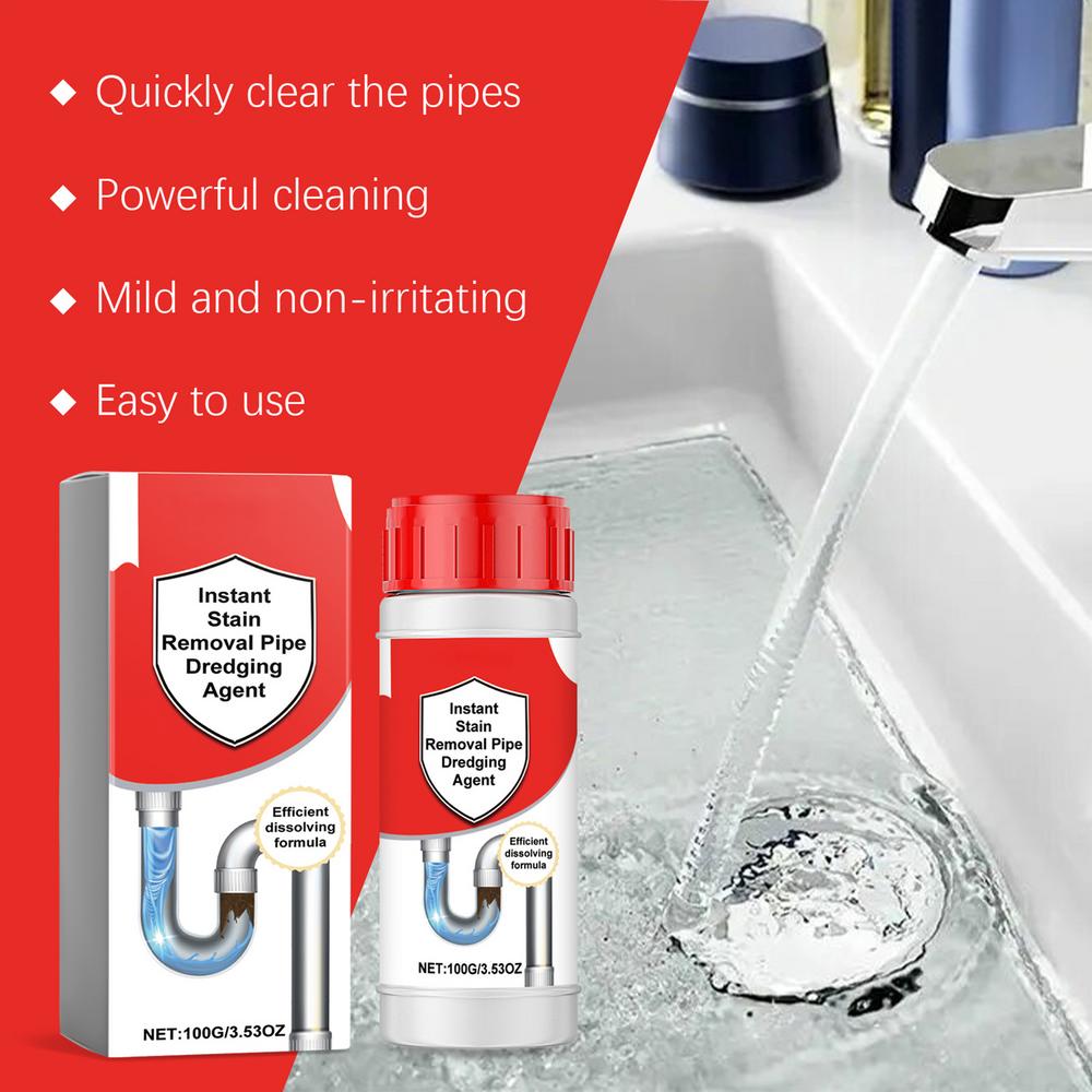 Kitchen Drain Cleaner Clog Drain Cleaner Fast-Acting Pipe Cleaning Agent Hair Remover For Bathroom Kitchen Sink Garbage Bath Tub