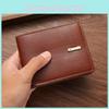New Arrival Men's Wallet Short Wallet Men's Youth Business Casual Horizontal Wallet Fashion Large Capacity Soft Leather Wallet