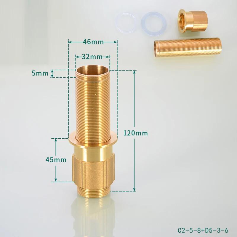 1pcs  45mm~250mm Brass Kitchen Tap Faucet Fixing Extension Fitting Brass Bolt for Monobloc Mixer Tap