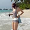 Sexy Deep V Push Up Tummy Control High Waisted Backless Checkered Boy Shorts Two Piece Swimsuit Women Fashion for Vacation
