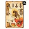 Vintage Bees & Honey Metal Tin Sign for Kitchen Farm Interior Decor