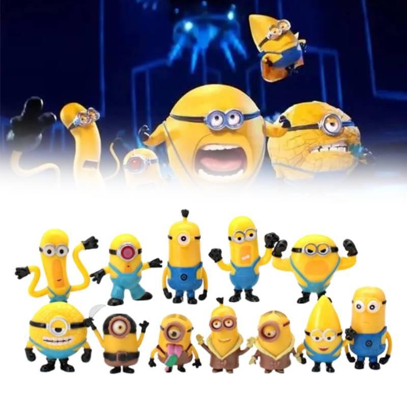 Adorable Minion Figures Set 12 Pieces Perfect For Collectors And Kids Gifts