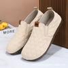 Womens Slip-On Casual Flat Shoes Breathable Mesh Comfortable Round Toe Low Heel Mom
