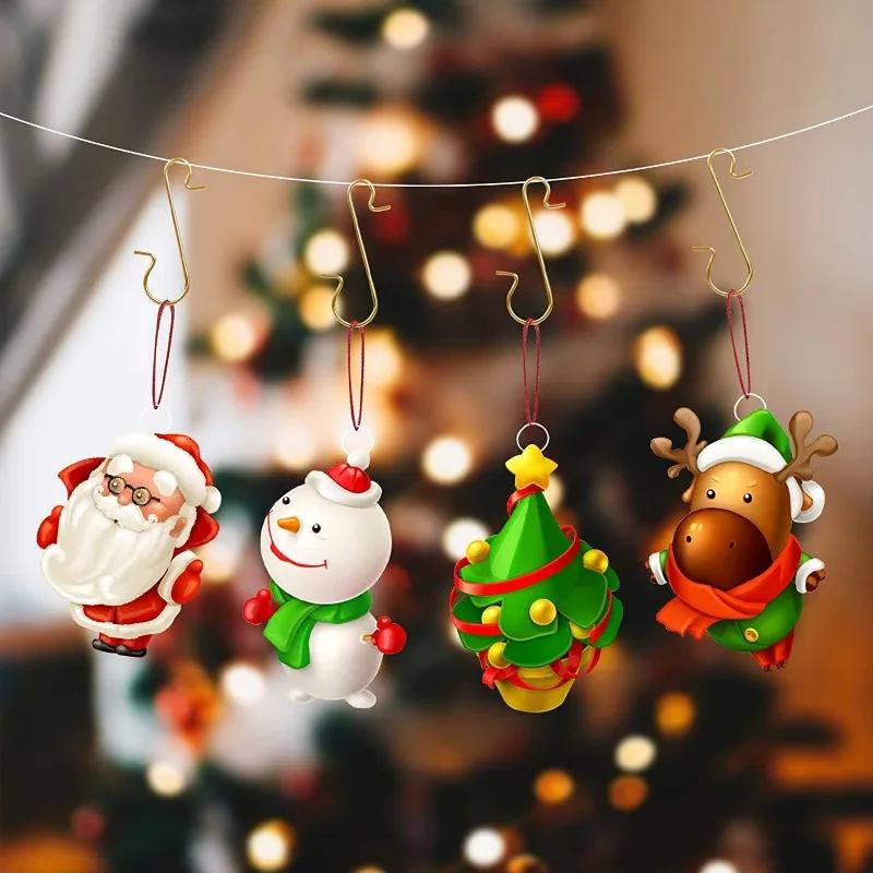 50/30/10Pc Christmas Ornament Hooks Xmas Tree Decor Hanger Hook Stainless Steel S-Shaped Hook Xmas Party Supplies Home Accessory