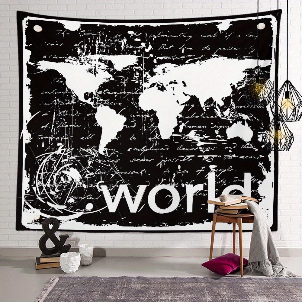 World Map Wall Tapestry Background Cloth Hanging Cloth Bedroom Bedside Decorative Wall Cloth Rental Dormitory Tapestry