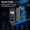 GaN 33W USB Fast Charger: QC 3.0 & PD, US/EU/UK Plug, Ideal for Mobile Phones