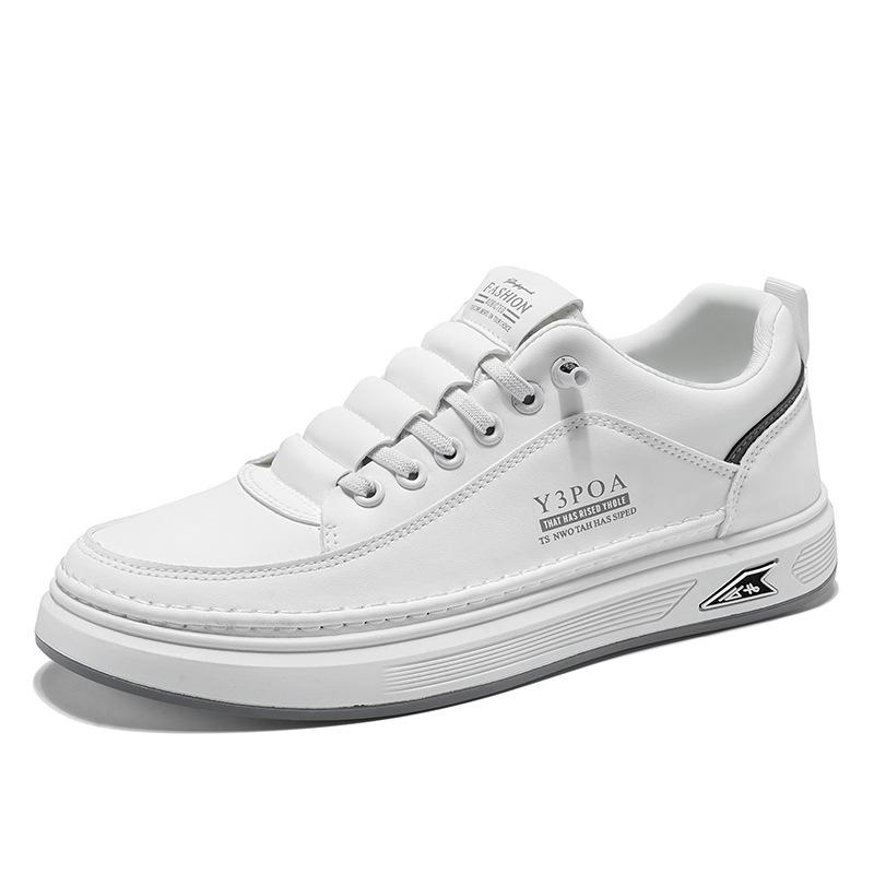 Spring Men's Shoes New Breathable Little White Shoes Men's Trend Versatile Platform Sports Shoes Casual Board Shoes Leather Shoes