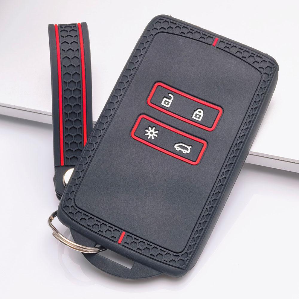 Key Cover for Renault Koleos Kadjar Arkana Clio Megane Captur Zoe Scenic with Keychain Anti-Scratch Guard Shockproof Protection Soft Grip Texture
